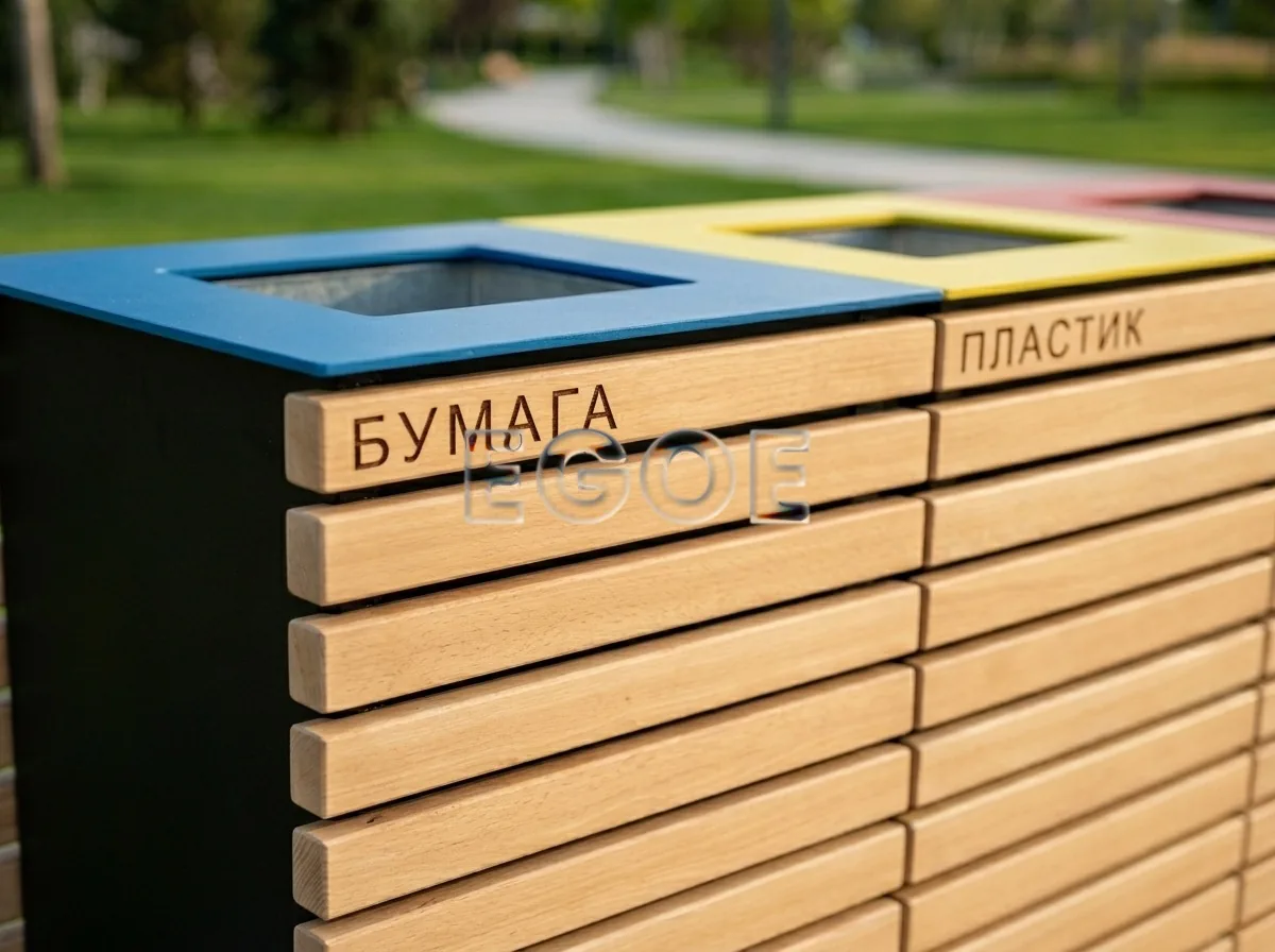 Урна для раздельного сбора мусора «Алвариум» — деталь